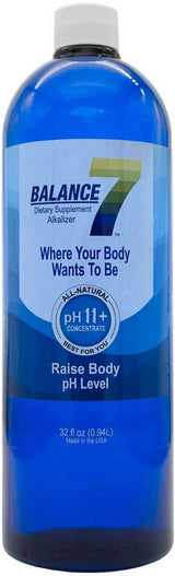 Balance 7 – Alkaline Dietary Supplement – 11+ pH Alkalizing Concentrate and pH Booster Mineral Liquid – pH Balancer (16 fl oz, 6 Bottles) Pack of 2